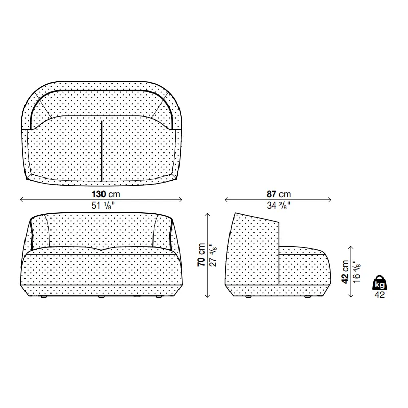 BRIONI-UP 2 Seater Sofa