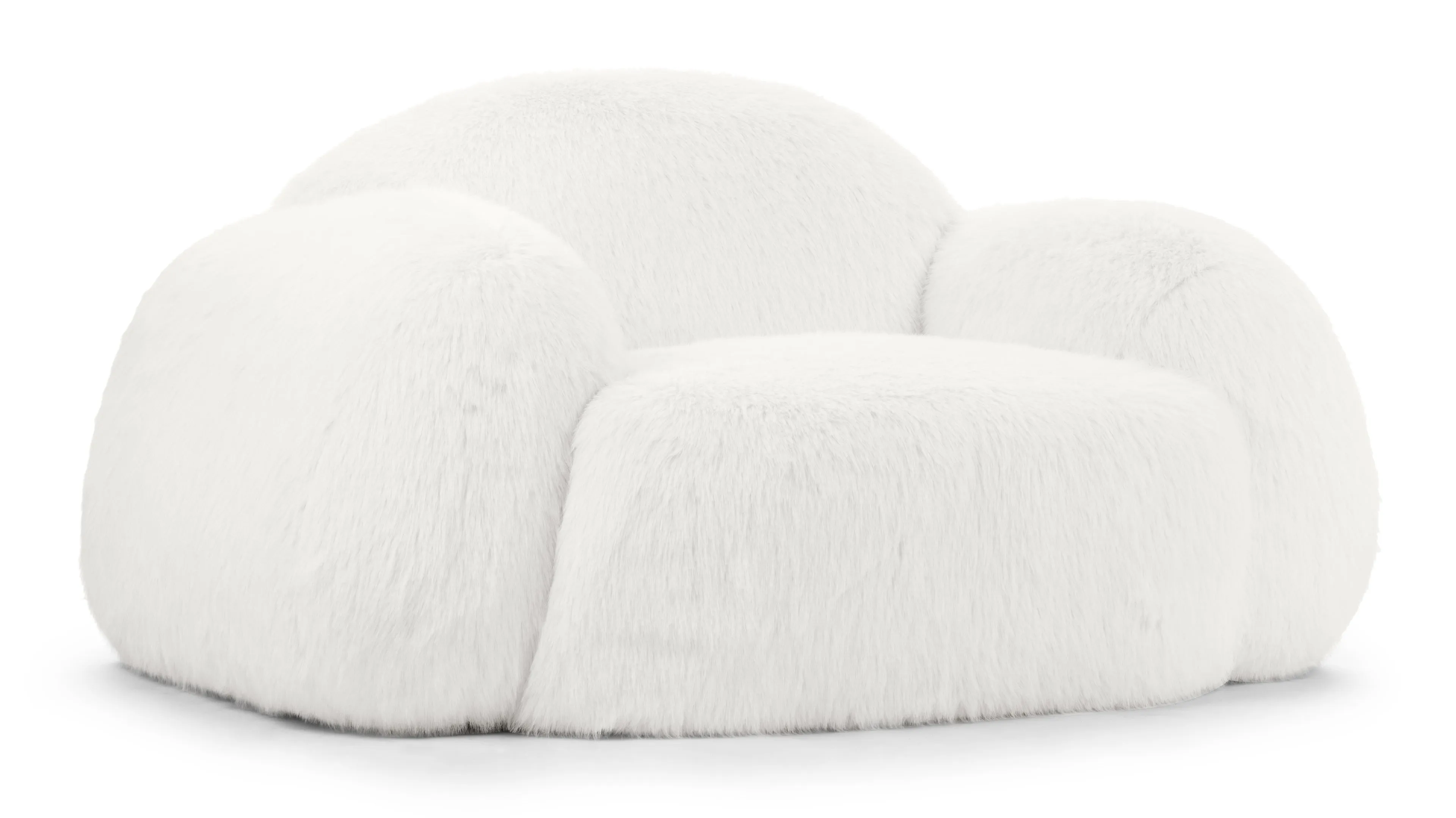 Grande Orso - Grande Orso Lounge Chair, Luxe White Vegan Fur