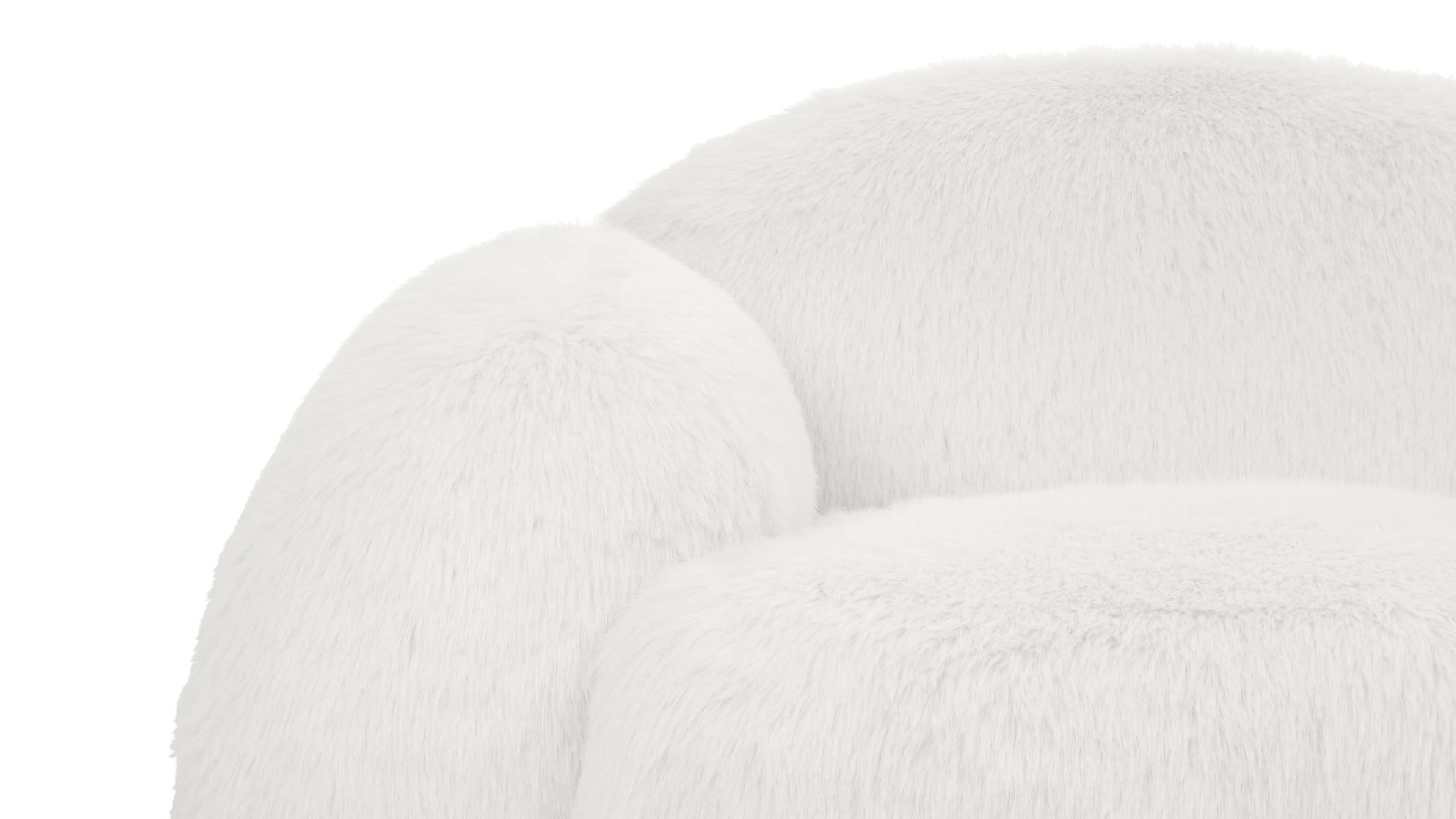Grande Orso - Grande Orso Lounge Chair, Luxe White Vegan Fur