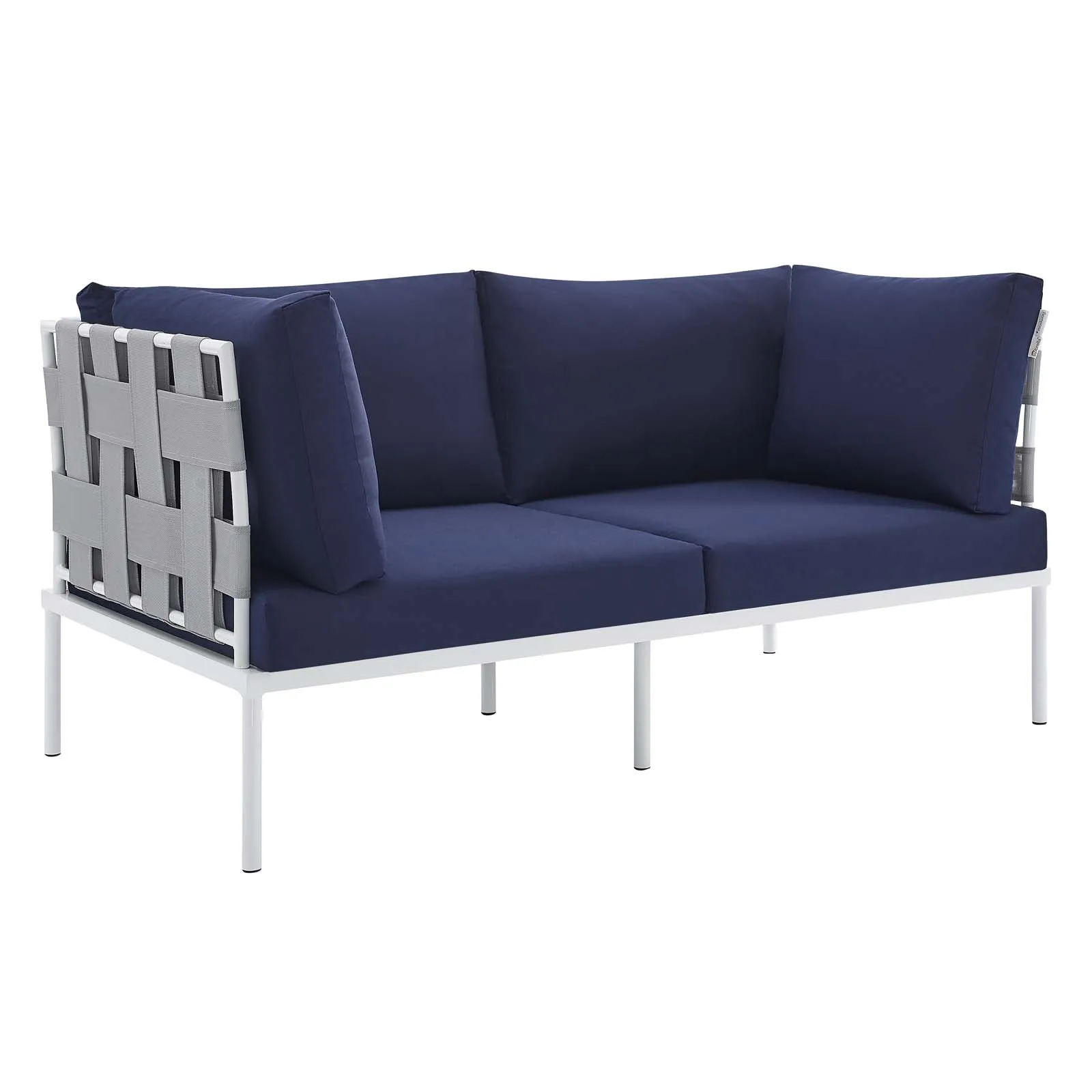 Harmony 4-Piece  Sunbrella Outdoor Patio Aluminum Seating Set