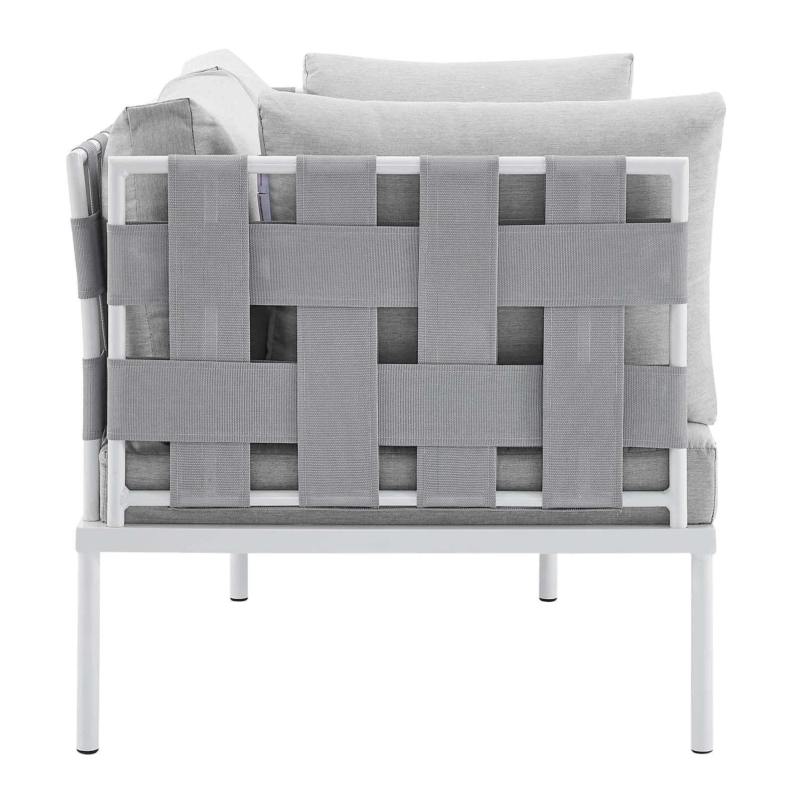 Harmony 4-Piece  Sunbrella Outdoor Patio Aluminum Seating Set