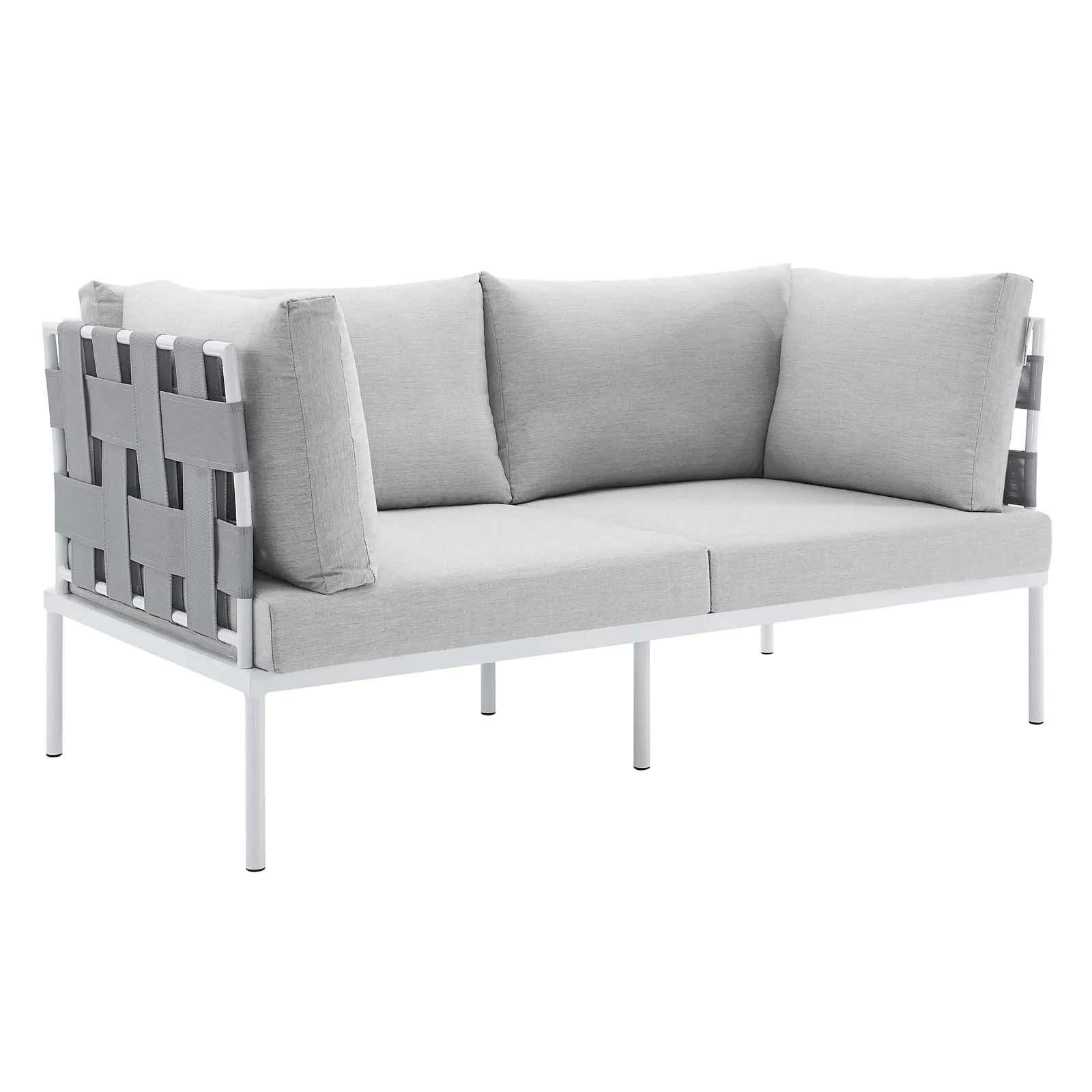 Harmony 4-Piece  Sunbrella Outdoor Patio Aluminum Seating Set