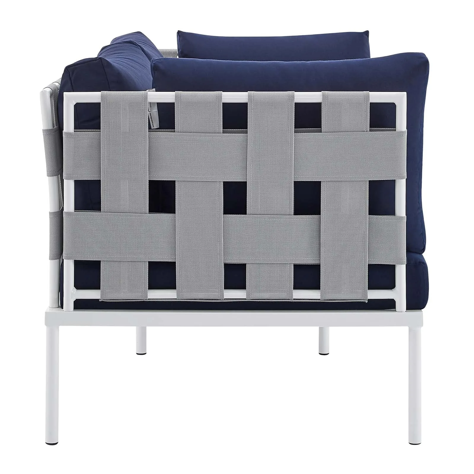 Harmony 4-Piece  Sunbrella Outdoor Patio Aluminum Seating Set