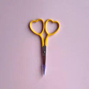 Heart-Shaped Embroidery Scissors | Yellow