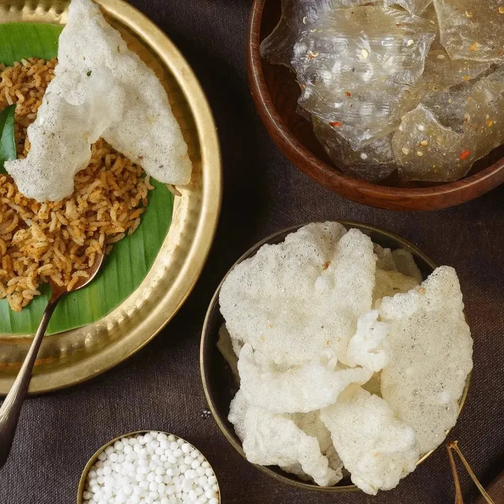 Javvarisi Vadam (Sabudana Papad Crisp)