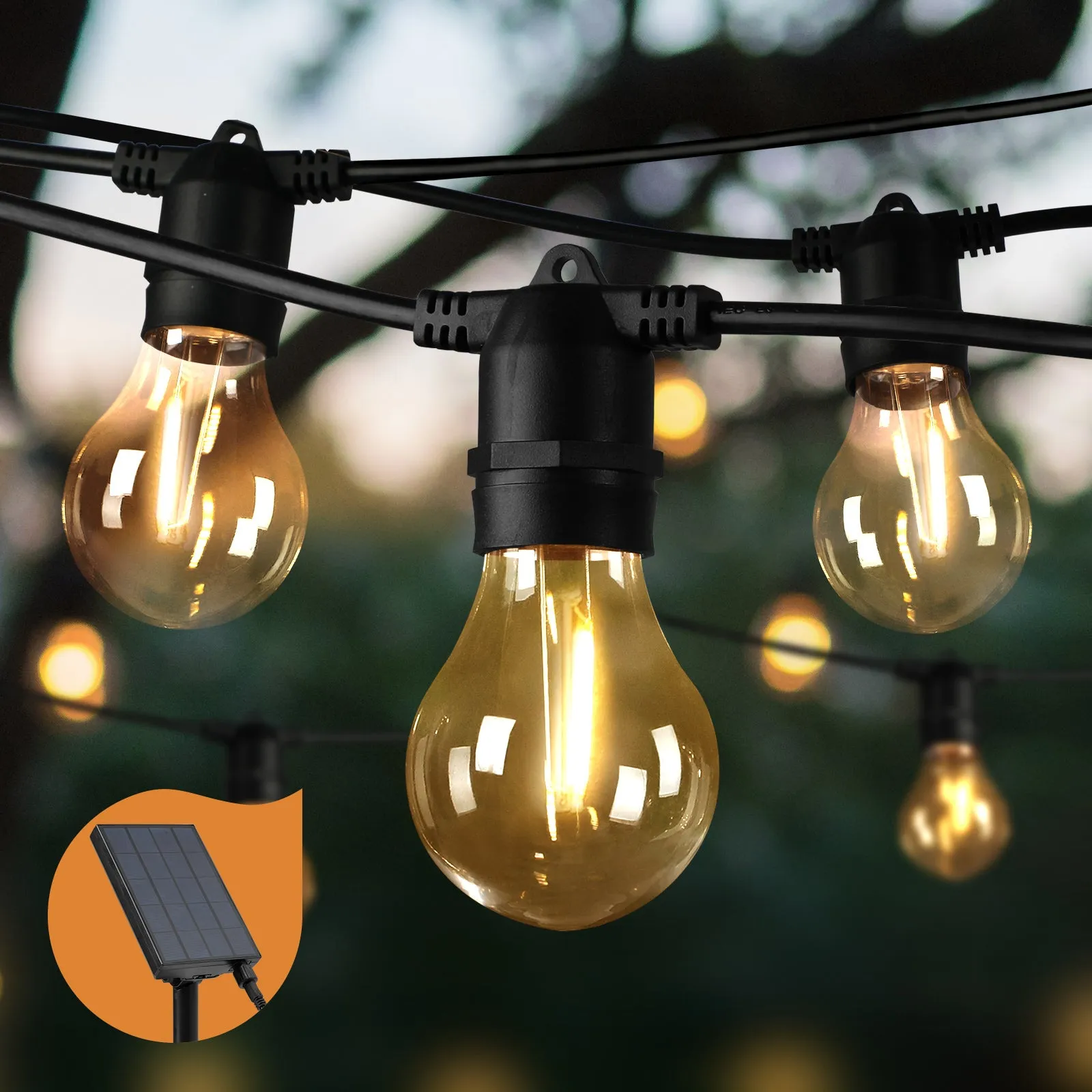 Mazam 30M Solar Festoon String Lights LED Christmas Waterproof Outdoor Party