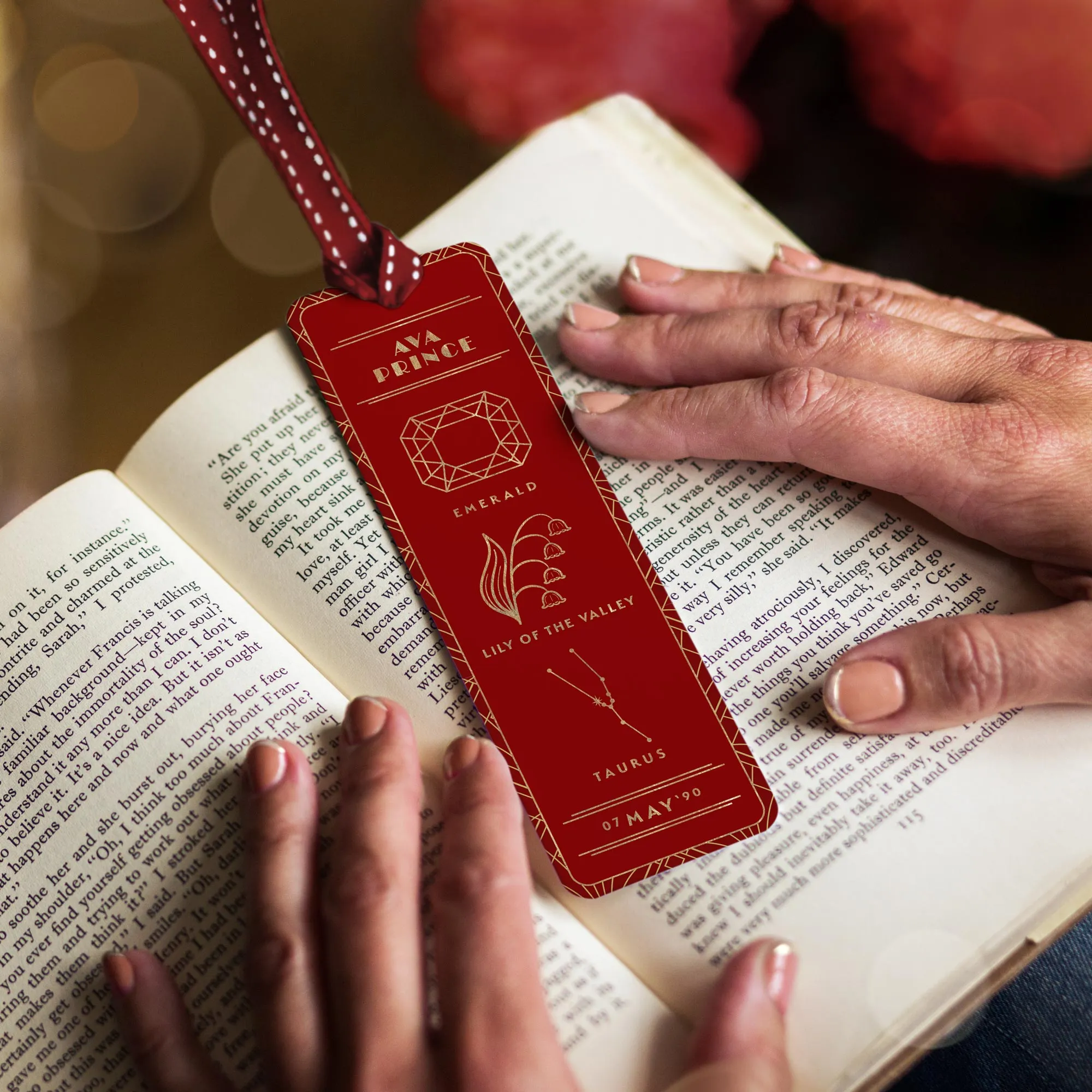 Personalised Birthday Symbols Bookmark