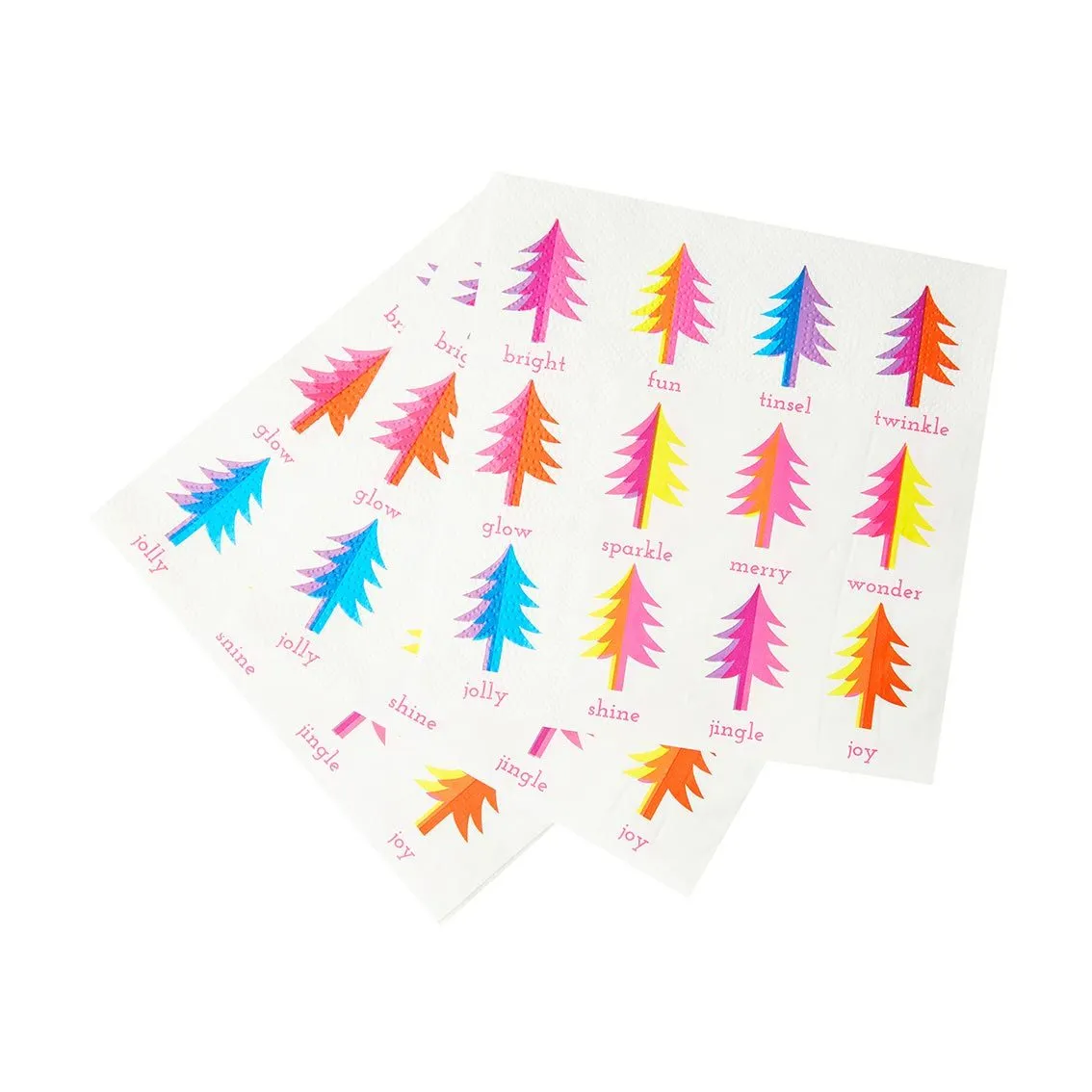 Planet Friendly - Bright Christmas Tree Paper Napkins