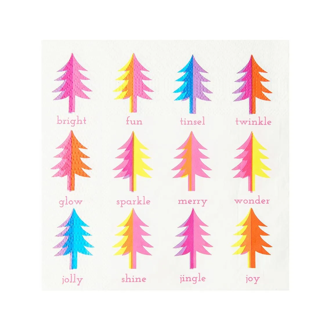 Planet Friendly - Bright Christmas Tree Paper Napkins