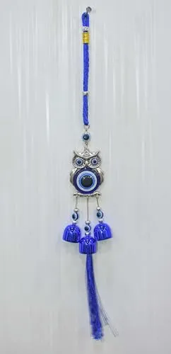 Sangam Homes Evil Eye Metal Hanging Wind Chimes. Nazar Raksha Hanging Wind Chime (14 inch).