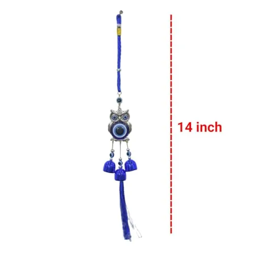 Sangam Homes Evil Eye Metal Hanging Wind Chimes. Nazar Raksha Hanging Wind Chime (14 inch).