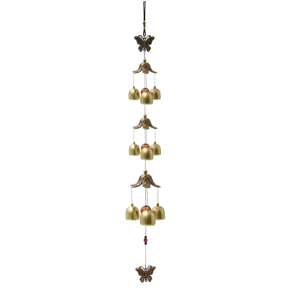 Seirah Antique 60 cms Brass Metal Wind Chimes for Home - Balcony Decor with Positive Vibes | Hanging Bells for Positive Energy Items | Wind Chimes for Indoor Garden & Roof | Antique Decorative Item