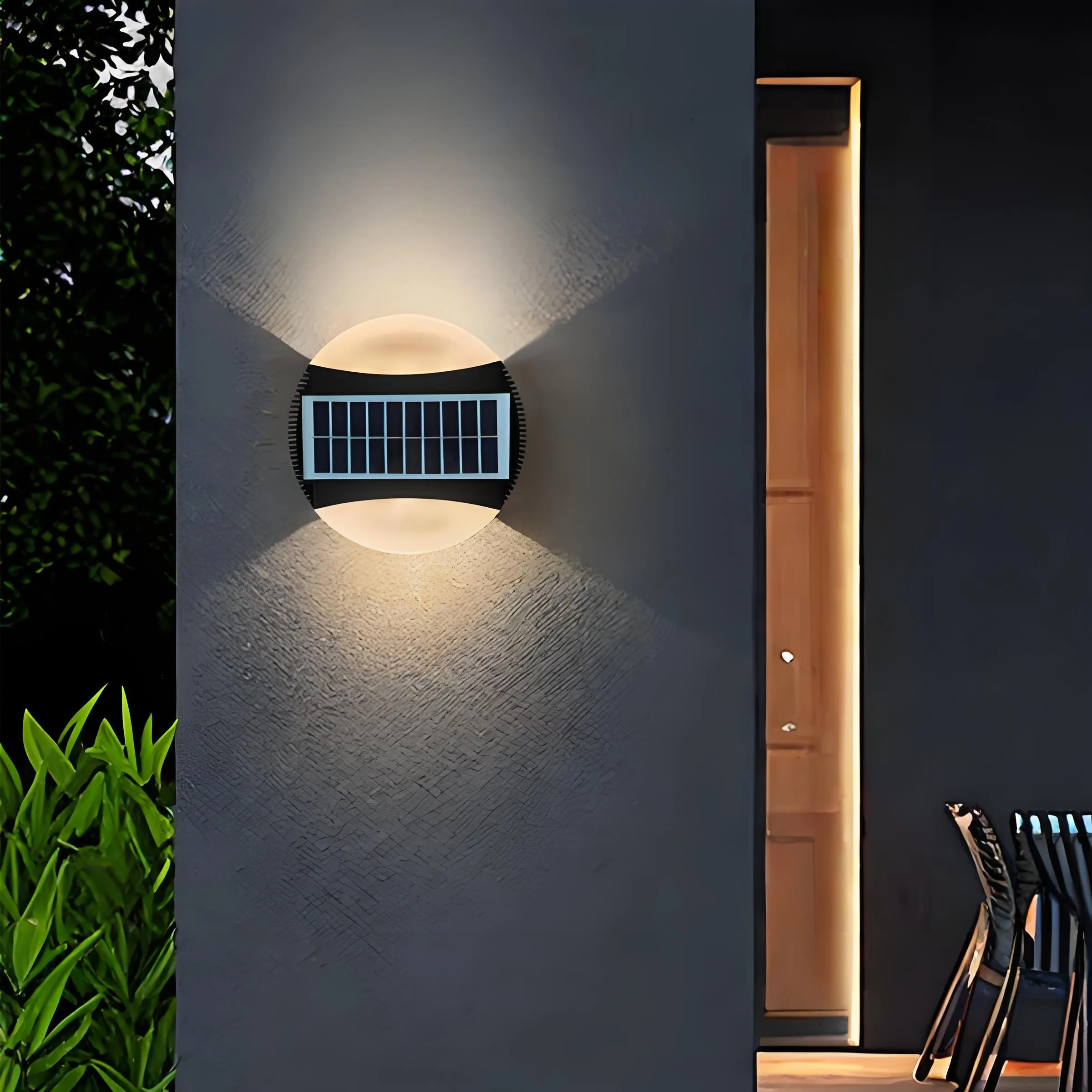 Solar Outdoor Wall Light – Waterproof Garden & Stair LED Decoration Light