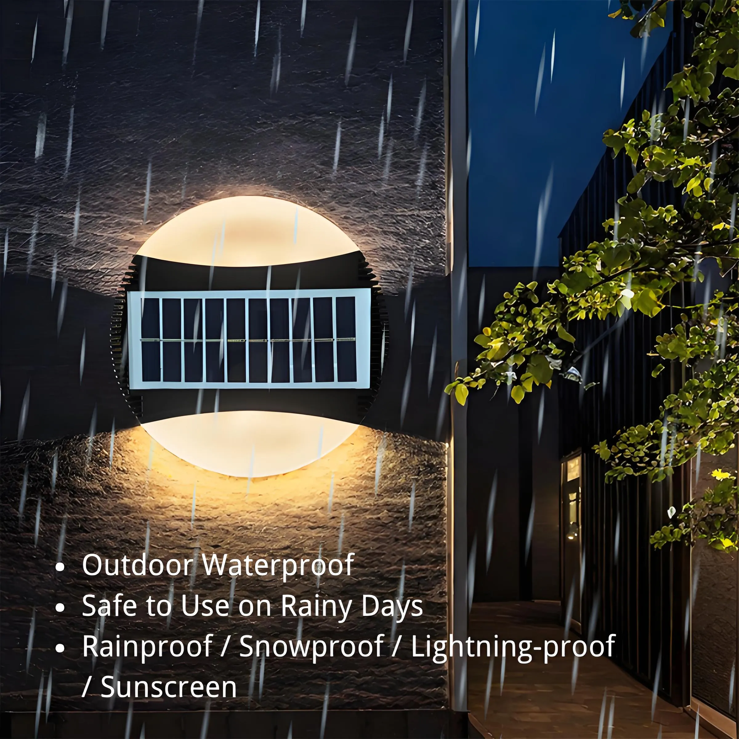 Solar Outdoor Wall Light – Waterproof Garden & Stair LED Decoration Light