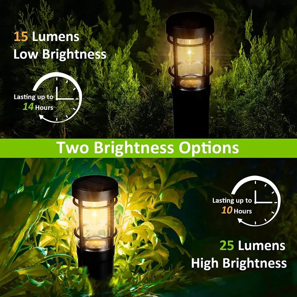 Solar Pathway Lights, Solar Outdoor Lights Up to 14 Hrs Outdoor Waterproof, IP65 Waterproof Solar Garden Lights for Path Pathway Walkway