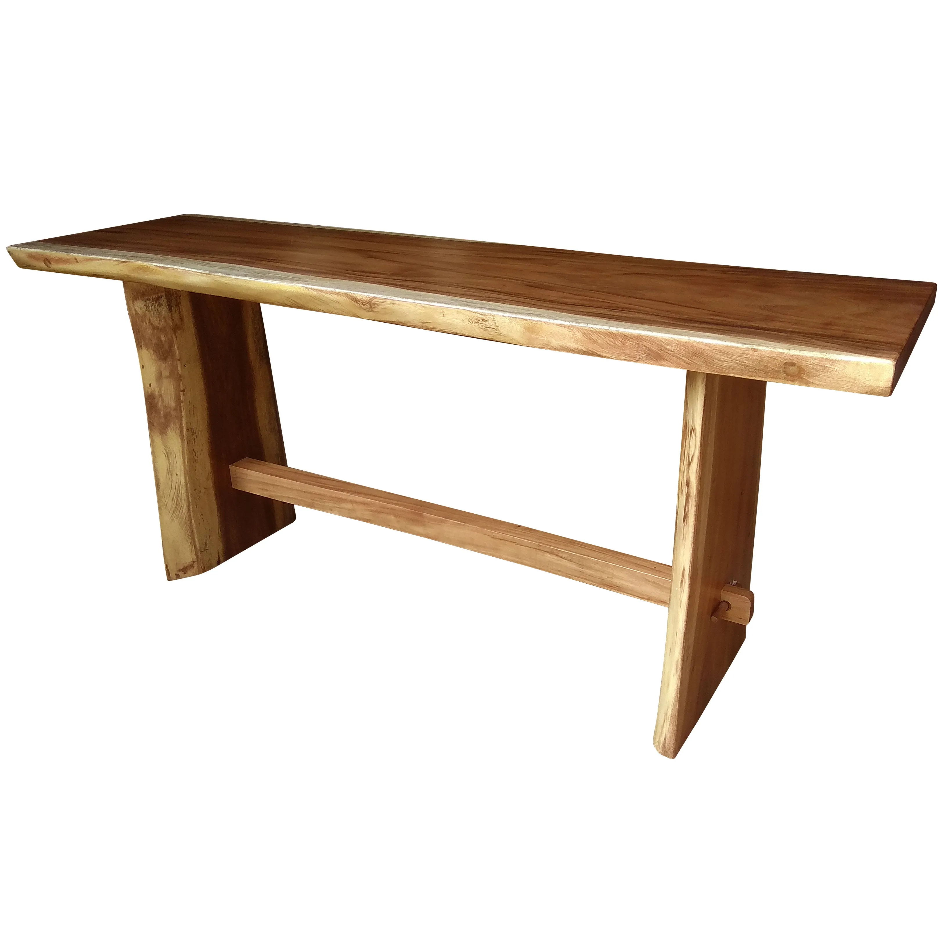 Suar Live Edge Unique Slab Bar Table, 98 Inch (choice of table tops)