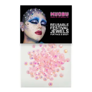 UV Light Pink Unicorn Diamantes - Face & Body Gems 4mm